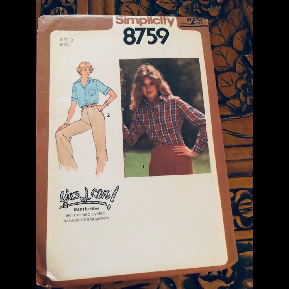 - Simplicity vintage sewing pattern 9759 size 8